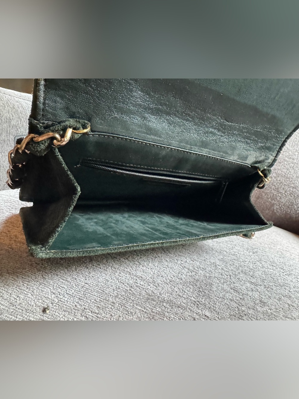 Vintage Collectif Forest Green Diamond-Quilted Evening Purse - Picture 3 of 8